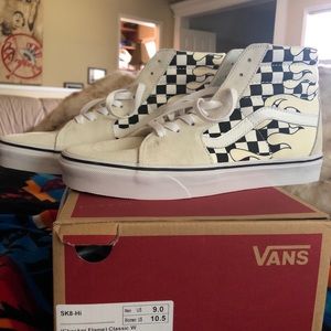 Vans Sk8-Hi Checker Flame